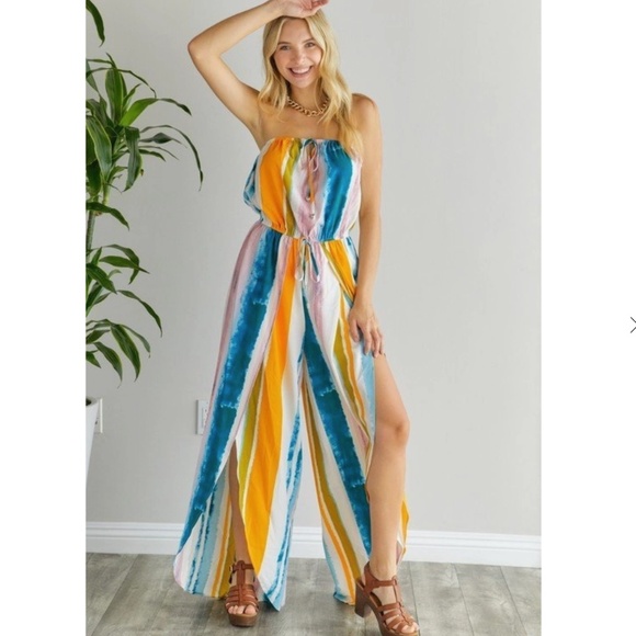 Pants - open leg jumpsuit